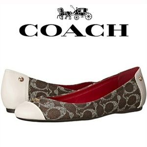 Coach Chelsea Leather Signature Ballet Flat NWOTS